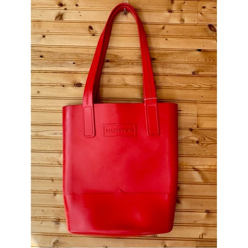 Hunter X Target Rubber Tote Red Waterproof Bag Sling Beach Groceries Gym Durable